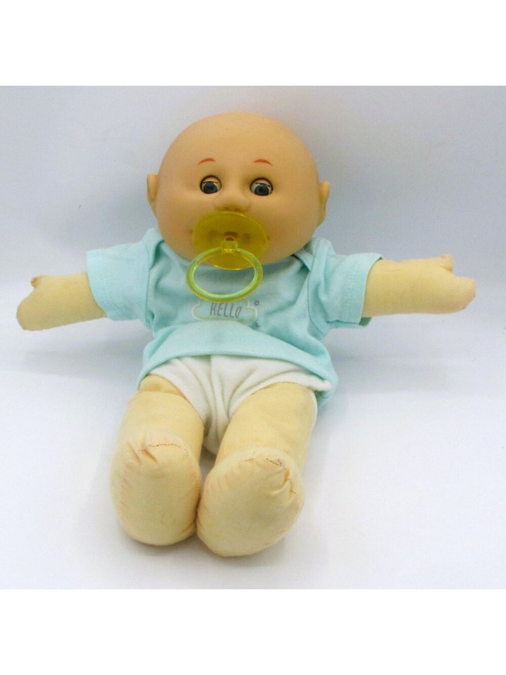 Uneeda 1984 Baby Doll Open  Close Blue Eyes  Pacifier - Vintage